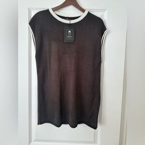 ETCYY Black and White Sleeveless Top